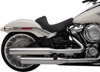EZ Mount Scorpion Stitch Vinyl Solo Seat Black/Silver Low - For 18-21 Harley Davidson FLFB/S