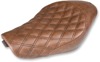 Renegade Lattice Stitched Solo Seat Brown Gel - For 04-20 Harley XL