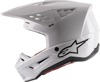 SM5 Full Face Offroad Helmet Gloss White Small