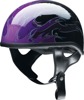 Z1R CC Beanie Hellfire Helmet XS Gloss Purple - Half face helmet with Hellfire graphic