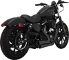 Mini Grenades Black Full Exhaust - For 14-22 H-D Sportster