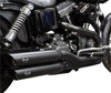 Dual Black Slip On Exhaust Slash-Cut - For 08-17 Harley Dyna FXDF FXDLS FXDWG