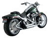 Shortshots Staggered Chrome Full Exhaust - For 86-11 Harley Softail