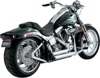 Shortshots Staggered Chrome Full Exhaust - For 86-11 Harley Softail