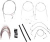 Extended Stainless Control Cable Kit 14" Tall Bars - For 2007 HD Baggers