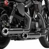 3" RPT Black Dual Slip On Exhaust - For 07-17 Harley Softail