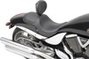 Predator Carbon Fiber Stitched Solo Seat Black Low - For 05-14 Victory Hammer