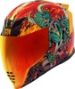 ICON Airflite Blegh MIPS Helmet - Small, Red - Full-face helmet with MIPS and glow-in-the-dark design