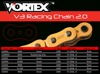 V3 Chain & Sprocket Kit Gold SX Chain 530 16/48 Black Steel - For 03-05 Yamaha YZF-R6