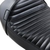 Stubs Cafe Pleated Vinyl Solo Seat - Black - For 08-22 Harley Touring