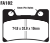 Superbike Organic Front Brake Pads Set For 91-93 Yamaha FZR1000 - Replaces Yamaha 3GM-W0045-50-00 or 3GM-W0045-60-00