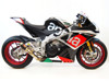 Black Center GP Race Slip On Exhaust - for 15-16 Aprilia RSV4 RR/RF