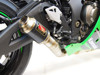 Black Center GP Race Slip On Exhaust - For 16-20 Kawasaki ZX10R