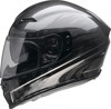 Z1R Jackal Patriot Helmet - Large, Gloss Black/Gray - Full face helmet with drop-down sun visor