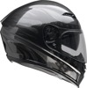 Z1R Jackal Patriot Helmet - Large, Gloss Black/Gray - Full face helmet with drop-down sun visor