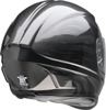 Z1R Jackal Patriot Helmet - Large, Gloss Black/Gray - Full face helmet with drop-down sun visor