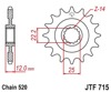 Front Steel Countershaft Sprocket - 13 Tooth 520