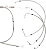 Extended Braided S.S. Control Cable Kit for Baggers - 13" tall bars (non-ABS)