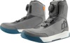 ICON Overlord Vented CE Boots Gray/Teal/White Size 7 - Ventilated CE-certified riding boots