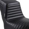 Kickflip Pleated Vinyl 2-Up Seat Black Foam - For 18-20 HD FXBB