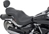 Mild Stitched Vinyl 2-Up Seat Black Low w/Backrest - For 09-15 Yamaha Raider