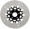 Black Chrome Floating Brake Rotor - 10 Button Floating Brake Rotor - Black Chrome Center