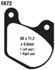 Standard Organic Brake Pads Front Set