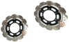 Front VEE Brake Rotors - Black - VEE Style Brake Rotor - Black Center Front Set