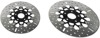 Black Chrome Contour Floating Brake Rotor - 5 Button Floating Brake Rotor - Black Chrome Center Front Set