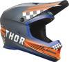 Thor Sector 2 Combat Helmet Matte Blue/Gray/Orange 2XL - MX helmet with dual-density EPS liner