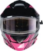 Z1R Solaris First Tracks Modular Snow Electric Helmet S Pink - Modular snow helmet with electric shield