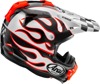 Arai VX-Pro4 Flame Helmet XS Black/Red/White - Off-road helmet with flame graphic