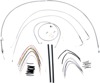 Extended Braided S.S. Control Cable Kit for Softails - 16" tall bars