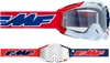 FMF PowerBomb US of A Goggles Clear Lens - Clear lens goggles with USA graphic