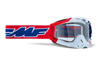 FMF PowerBomb US of A Goggles Clear Lens - Clear lens goggles with USA graphic