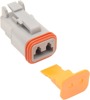 Deutsch DT Series 2-Wire Plug & Wedgelock - Grey (Repl HD 72132-94GY)