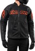 ICON Mesh AF Leather Jacket Men's XL Black/Red - Men's sport fit leather/mesh jacket