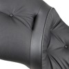 Touring Pillow Leather 2-Up Seat Black Low 1" - For Harley FLH FLT