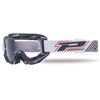 3201 Black / White Raceline Goggles - Clear Lens