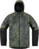 ICON Airform Battlescar Jacket Men's S Green/Black - Durable textile riding jacket