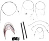 Extended Braided S.S. Control Cable Kit for Baggers - 16" tall bars