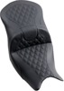 Road Sofa Lattice Stitched 2-Up Seat Black Gel - For 18-20 Honda 1800 Gold Wing