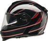 Z1R Warrant Amplify Helmet XL Black/Red - Full face helmet with drop-down sun visor