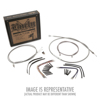 Extended Braided S.S. Control Cable Kit - 18" tall bars - For 00-06 Harley Davidson FXST/B/D