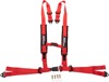 Auto Buckle Seat Harness 2" 2x2 4PT Red