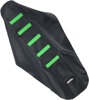 Black/Green Ribbed Seat Cover - For 06-08 Kawasaki KX250F KX450F