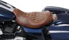 Tripper Diamond Synthetic Leather Brown Solo Seat - For 06-20 Harley FLH FLT