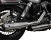 Grand National Chrome 3.5" Slip On Exhaust Black Cap - For 95-17 HD Dyna