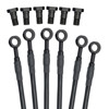 All Black Front Stainless Steel Brake Lines - 3 Line Kit - For 08-12 H-D XR1200/X