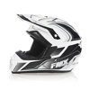 FMX N-600 Youth Small Motocross Helmet, White & Silver, Double D Closure, DOT